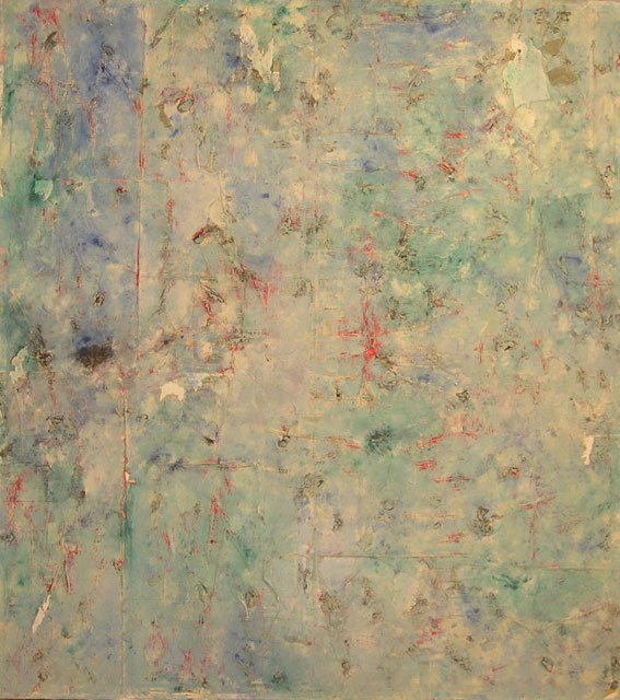 Steudle 1978, abstrakt Nr.10 flache blaue Oberflaeche, 195 x 175 cm